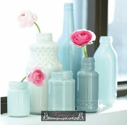 24 Декорируем банки своими руками, ваза из стеклянной банки своими руками, ваза для цветов из банки своими руками