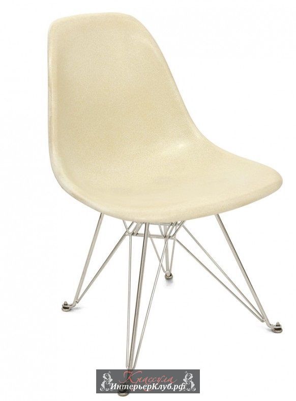 Кресло Eiffel Base Shell – дизайнеры Чарльз и Рэй Имз  В основании, ноги кресла это форма Эйфелевой башни, а сидение напоминает кривой панцирь черепахи! Отсюда и название кресла, дословно Эйфель на панцире. Стул также разработан Чарльзом и Рэй Имз в 1948 году. Стул Eiffel Shell (Эйфел Щелл) можно установить в столовой или он может использоваться в качестве места отдыха, например, в непринужденном фойе.