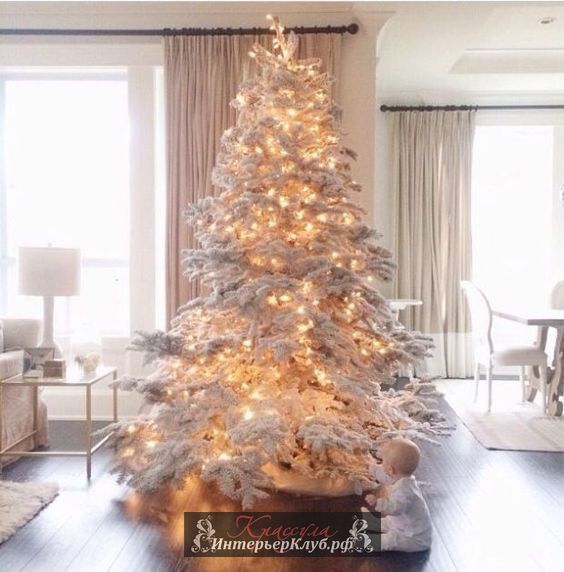 26 Идеи украшения белой новогодней елки, новогодний декор для белой елки