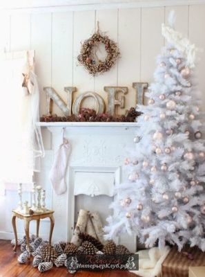 9 Идеи украшения белой новогодней елки, новогодний декор для белой елки