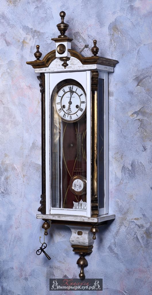 Авторская реставрация старинных часов, реставрированные старинные интерьерные часы
