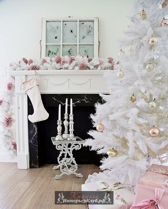 1 Идеи украшения белой новогодней елки, новогодний декор для белой елки