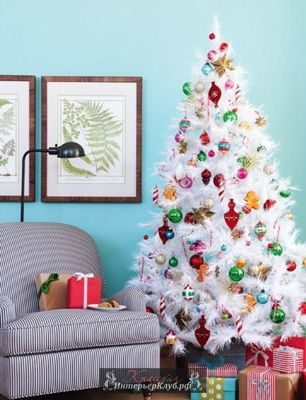 64 Идеи украшения белой новогодней елки, новогодний декор для белой елки