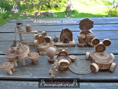 Набор Колыбельная для Мишутки, деревянная игрушечная мебель ручной работы