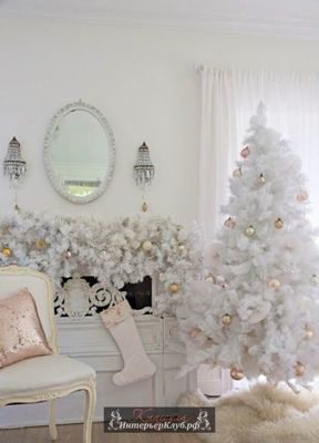 3 Идеи украшения белой новогодней елки, новогодний декор для белой елки