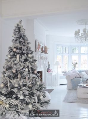 30 Идеи украшения белой новогодней елки, новогодний декор для белой елки