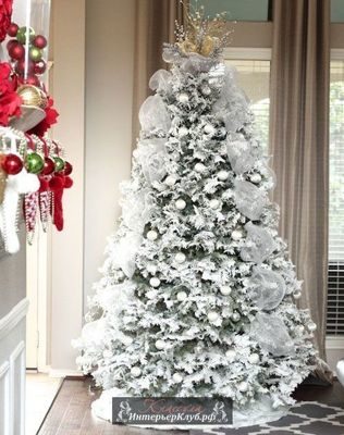31 Идеи украшения белой новогодней елки, новогодний декор для белой елки