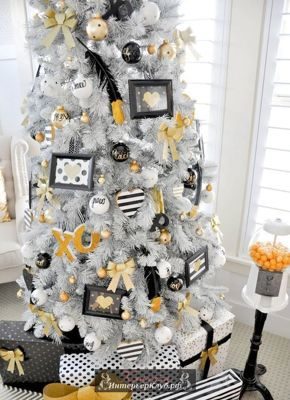 8 Идеи украшения белой новогодней елки, новогодний декор для белой елки