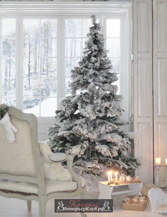 25 Идеи украшения белой новогодней елки, новогодний декор для белой елки