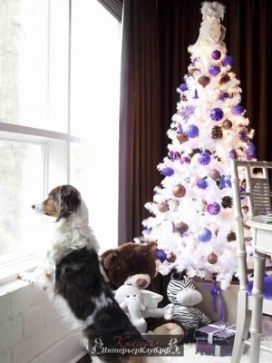 40 Идеи украшения белой новогодней елки, новогодний декор для белой елки