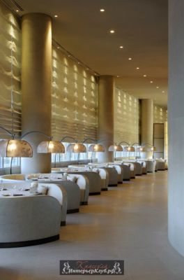 Ресторан в Armani Dubai Hotel. Интерьеры Армани