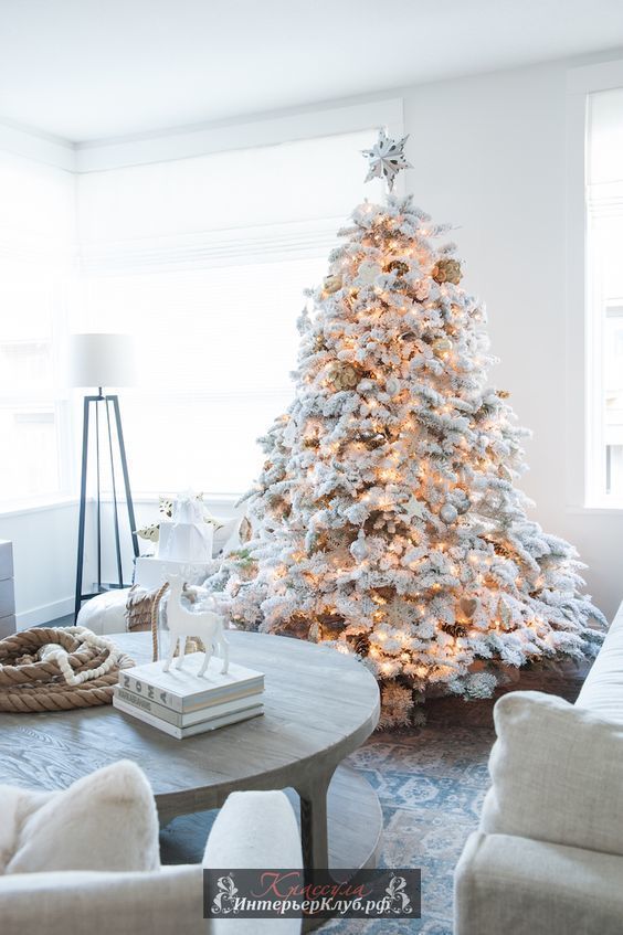 21 Идеи украшения белой новогодней елки, новогодний декор для белой елки