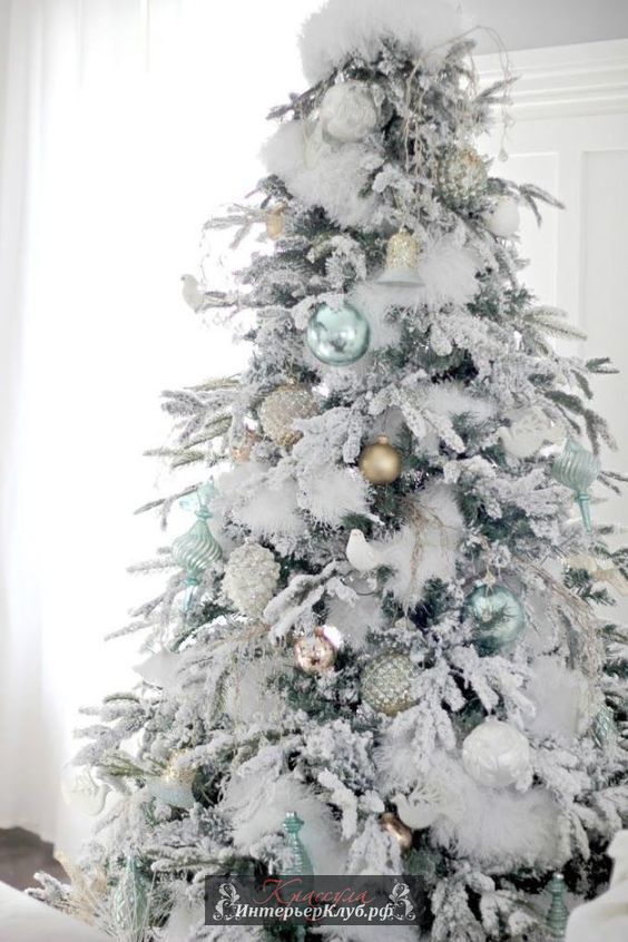 23 Идеи украшения белой новогодней елки, новогодний декор для белой елки