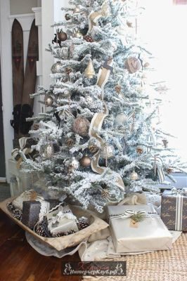 20 Идеи украшения белой новогодней елки, новогодний декор для белой елки