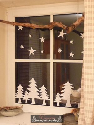 7 Новогоднее украшение окна своими руками, украшение окна на новый год своими руками, новогоднее ук