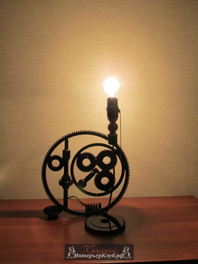 12 Настольная лампа в стиле лофт, настольная лофт лампа ручной работы, авторская лофт лампа