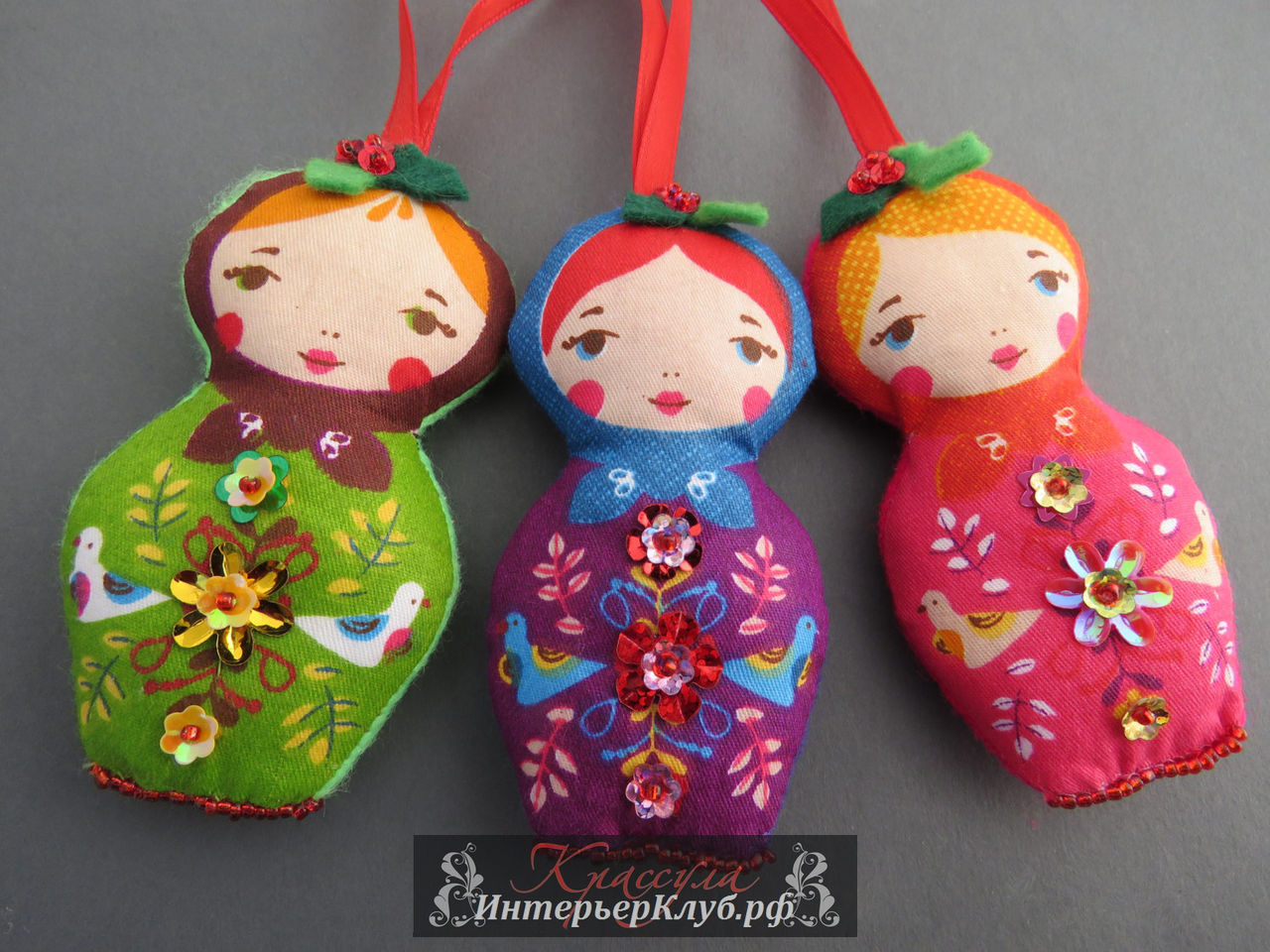 12 Украшение новогодней елки в русском стиле, елочные игрушки в русском стиле
