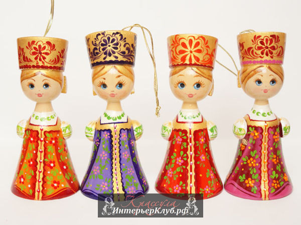 13 Елочные игрушки в русском стиле, елочные игрушки Лавровской фабрики, украшение елки в русском стиле