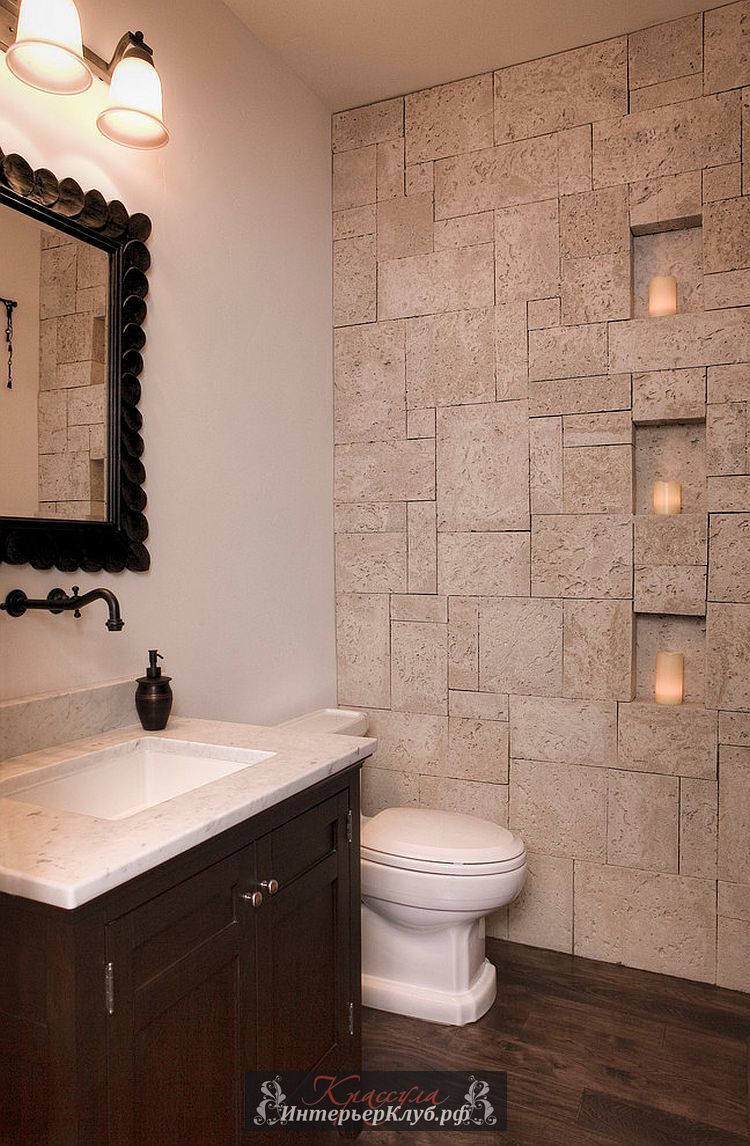 24 Каменная стена в интерьере ванной, каменная стена в ванной фото, идеи для ванной с каменной стеной
