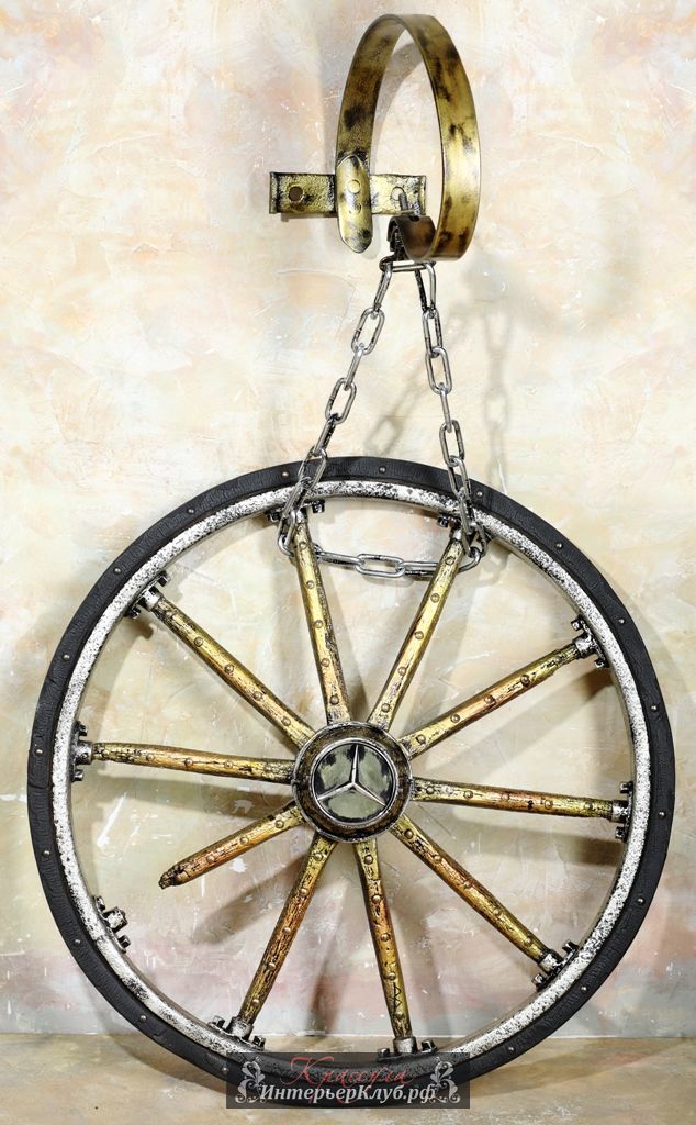 27 Украшение для интерьера из старинного колеса телеги, старинное колесо авторский декор