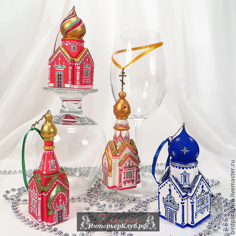 2 Украшение новогодней елки в русском стиле, елочные игрушки в русском стиле
