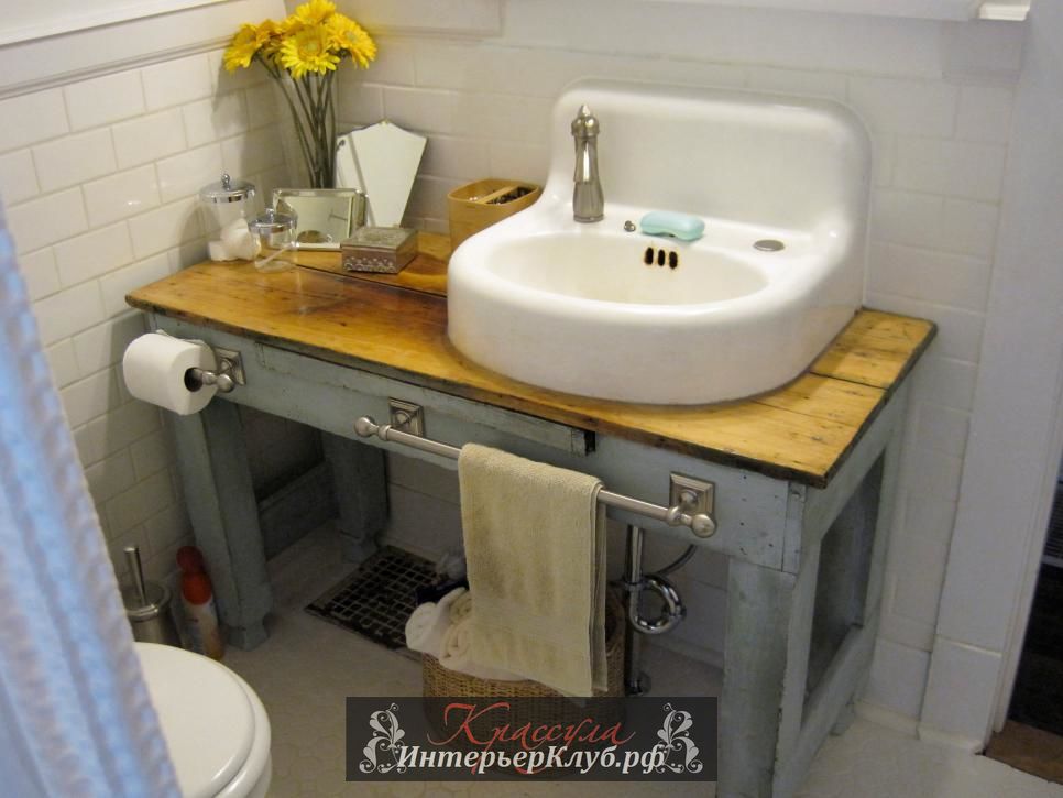 30 Мебель в ванную из старой мебели своими руками - переделка из старого промышленного стола