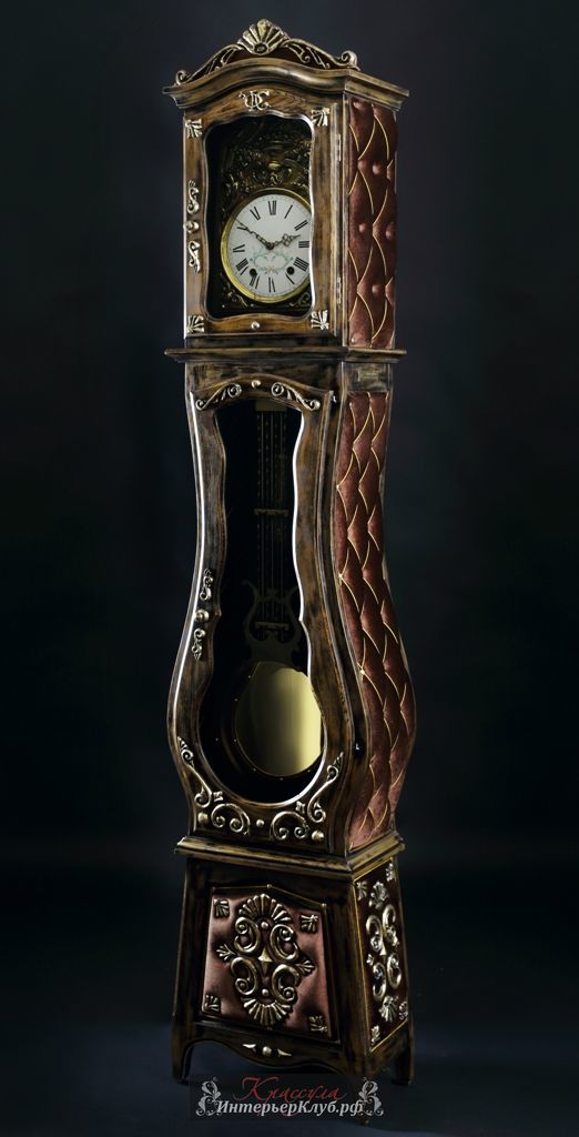 6 Авторская реставрация старинных часов, реставрированные старинные интерьерные часы, декорированные старинные интерьерные часы