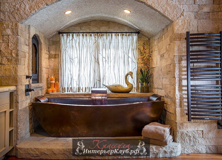 7 Каменная стена в интерьере ванной, каменная стена в ванной фото, идеи для ванной с каменной стеной