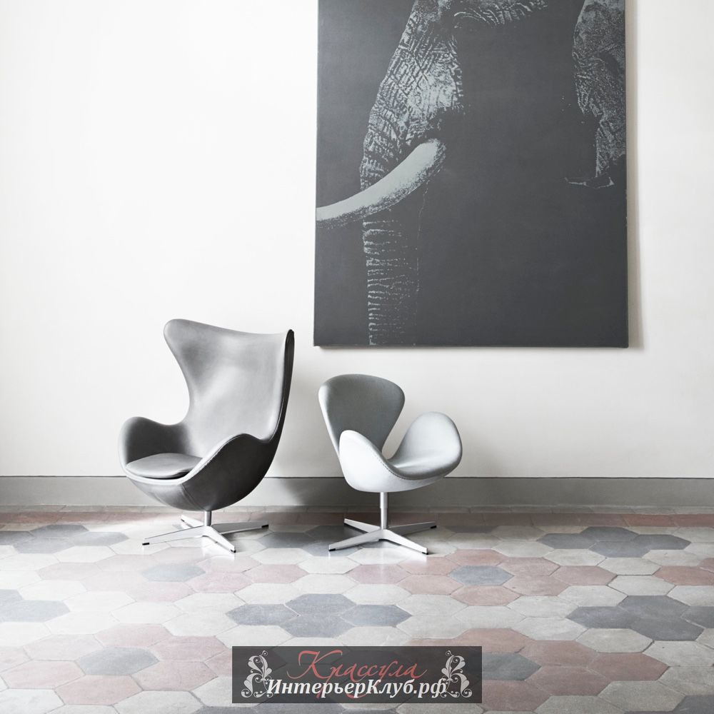 7 Культовая мебель 20 века, знаменитая дизайнерская мебель 20 века, кресло Яйцо и кресло Лебедь от Арне Якобсен, Arne-Jacobsen - Egg-Swan-chairs