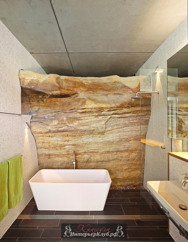 8 Каменная стена в интерьере ванной, каменная стена в ванной фото, идеи для ванной с каменной стеной