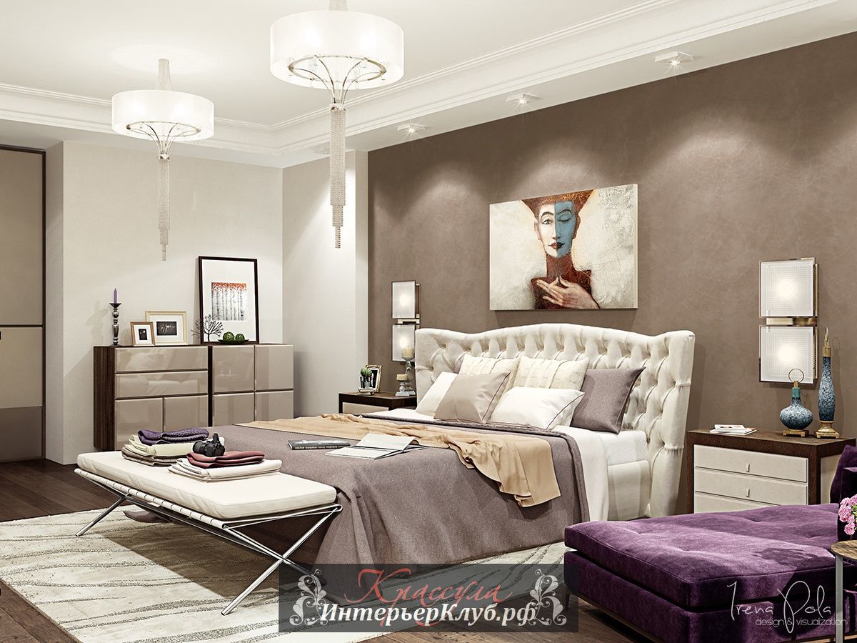 Дизайнерские интерьеры спальни в элитной киевской квартире