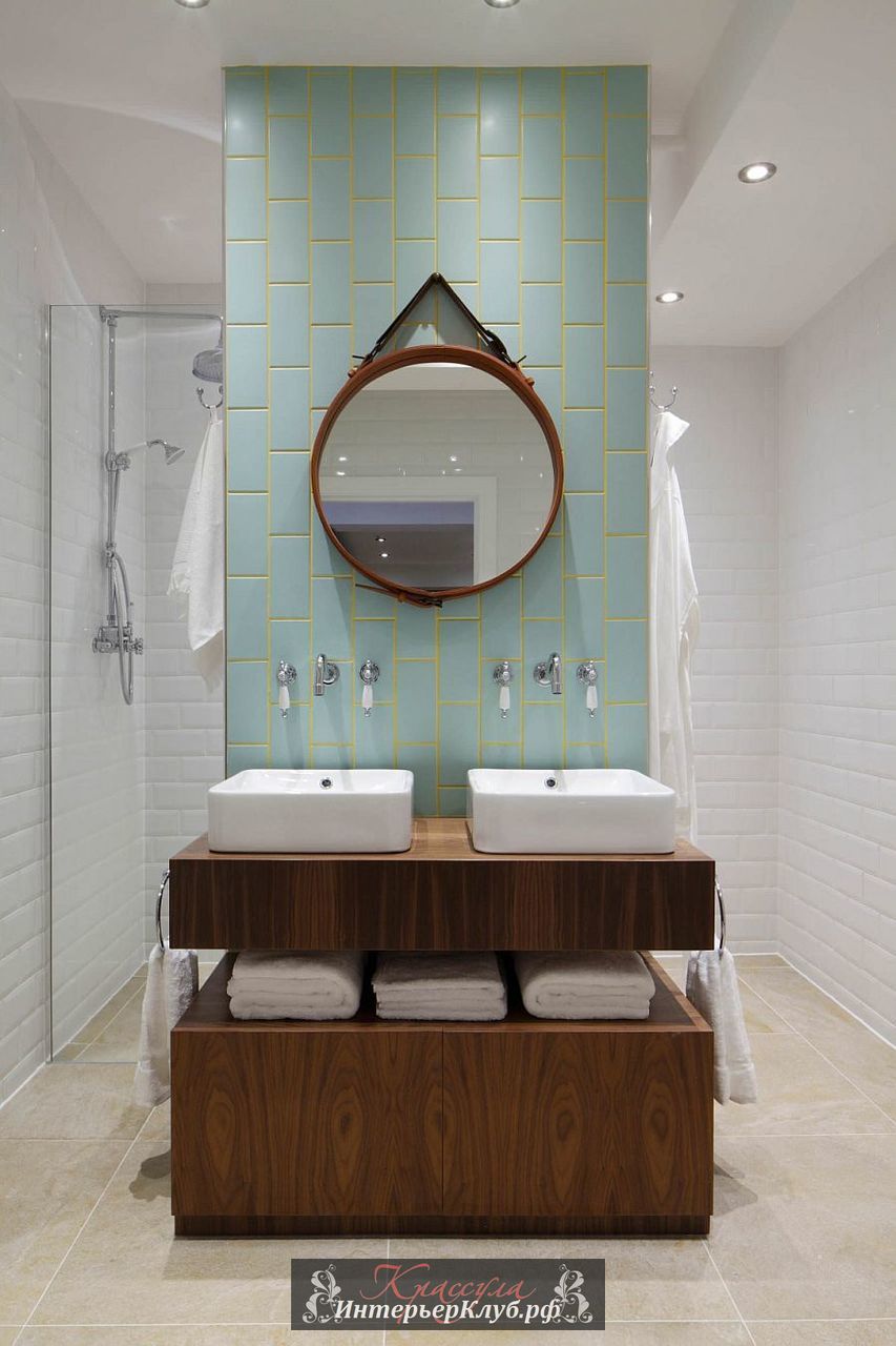 Дизайнерские интерьеры ванной, лофт в индустриальном стиле в Лондоне
