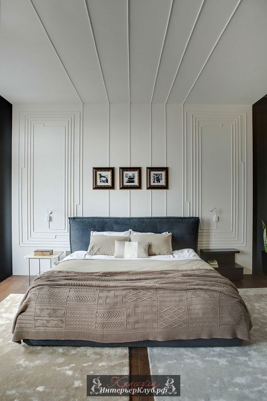 Крутая спальня с минималистичным интерьером, провода-кабели превратили в художественной-дополнение