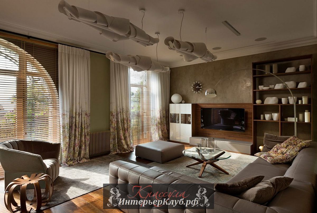 Стильный дизайн интерьеров гостиной - современная элегантность и ретро шарм