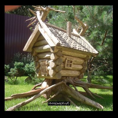 Деревянные избушки как садовый декор и украшение дома, деревянные изделия от Виктора Андрюшина