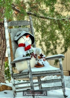 8 Снеговик декор для загородного участка своими руками, снеговик своими руками для участка идеи, сне