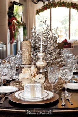 21 Золотой Новогодний декор для дома, идеи новогоднего декора золотой и белый, украшение новогоднего