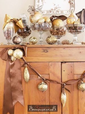 48 Золотой Новогодний декор для дома, идеи новогоднего декора золотой и белый, украшение новогоднего