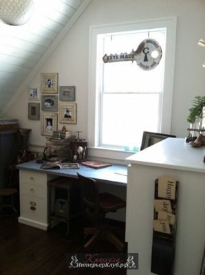 10 Винтажные интерьеры домашнего офиса, винтажный стиль в интерьере домашнего офиса