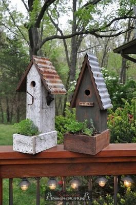 3 Домики для птиц в саду своими руками, домики для птиц на даче своими руками, необычные домики для