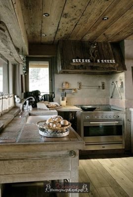 31 Интерьеры кухни шале, стиль шале в интерьере кухни, дизайн интерьера кухни в стиле шале