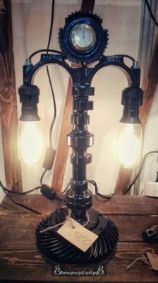 Настольная лампа с двумя ретро лампочками Эдисона